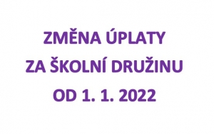 Změna úplaty za školní družinu