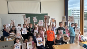 2. B v knihovně na programu &quot;Komiksová dílna&quot;