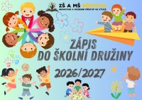 Zápis do školní družiny pro školní rok 2026/2027