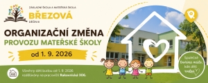 Organizační změna provozu mateřské školy od 1.9. 2026