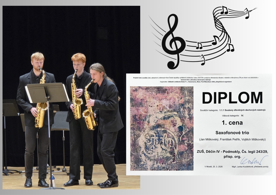 🎶 Úspěch našich žáků v krajském kole soutěže ZUŠ