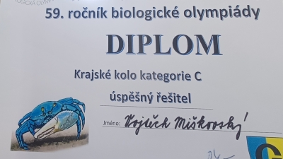 Biologická olympiáda - krajské kolo 2025